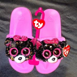 TY NEW! BABIES SEQUINED SLIDES SLIPPERS SANDALS